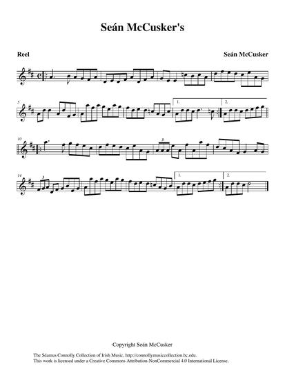 Mentioned earlier in this collection was <a href="https://library.bc.edu/ds/connolly/document/542" target="_self">The Pride of Erin C&eacute;il&iacute; Band</a> from Fermanagh, a group of wonderful people who loved to play their music. One of the band members was flute and button accordionist Se&aacute;n McCusker. Se&aacute;n has a number of fine tunes attributed to him and this tune is, I believe, one of his compositions. It is beautifully performed for us here by Damien Connolly.