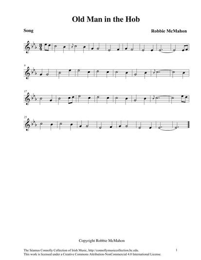 In this song, the old man sitting by the fireside calls his sons together to relate to them what it was like living and surviving in days gone by: true stories of tough times. Running somewhat parallel with the words of this song are words spoken to me by a wonderful lady in Killaloe who was born in the year 1866. I interviewed her in 1960 and asked what she attributed her long life to. She answered, 'Hard work and plain food, with half enough of it sometimes'. Sobering words, indeed. <br /><br />Robbie McMahon, the master balladeer and composer, sings for us once again on this track. I first heard him singing this song around the same time as I did that interview with the lady from Killaloe. Robbie's compositions often tell of days gone by. He was a powerhouse of information and history, and his delivery of these songs had a way of transporting us back in time. He was a household name in County Clare, and in my home he was loved by all within. <br /><br />The final verse in his song opens with a call for Father Dan. It was this same verse that appeared by kind permission on my mother's Memorial Card when she 'passed on to her eternal shore'. Thanks to my brother Michael for reminding me of Robbie's composition. The master kindly sang it for me again when I recorded him in his home in Spancilhill, County Clare, a few short years before he himself went to his place 'far beyond the sky'. The lines below are from that same last verse: <br /><br />'Oh Father Dan, how are you, and come over here to me. <br />Come lay your holy hand on me for I am on my way, <br />To a land that's far beyond the sky where I'll have pains no more, <br />For God himself has called me to his own eternal shore.' <br /><br />Robbie, we will miss you. Your likes will not be seen again.