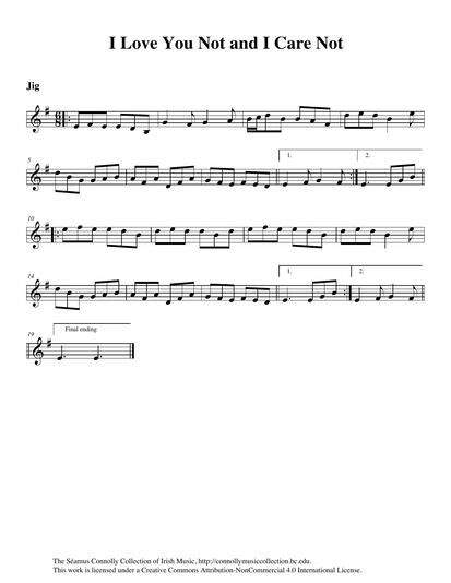 One could say not a very pleasing or romantic title, but certainly a tune worth preserving, even more so when it's played on the fiddle by Maeve Donnelly. Whilst driving through Italy with Chrysandra (Sandy), my wife, this old jig came into my head, and I scribbled some of the notes on paper so that I would remember it again. I had first heard the tune played on the C&eacute;il&iacute; House programme in the 1960s by the well-known nine-brother band The McCusker Brothers, from Northern Ireland. What a pleasant coincidence it was, upon my return from Italy, to hear the tune on Maeve's 2002 recording <em>Maeve Donnelly</em>. Maeve has done me the honour of playing it again for this collection.