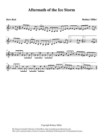New England is known for its ever-changing weather patterns, and for snow, rain, sleet, and ice. In 2008, the New England states were badly hit with an unforgettable ice storm. People were stranded and without heat in their homes for weeks. Trees were laden down with ice, and the roads were treacherous to drive and walk on. One of the good things that came as a result of the ice storm is this tune composed and played here by Rodney Miller. Certainly, Rodney, your tune will forever remind us of those glittering shiny trees, the downed electrical and phone lines and, of course, the wonderful people who work so hard and so diligently to bring our lives back to normal in the aftermath of such a storm.