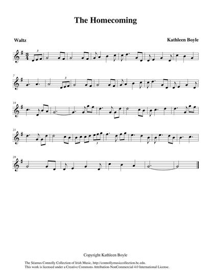 Kathleen Boyle, a great musician from Glasgow, composed this tune for her mother and father. They had returned home to County Donegal after living for forty-seven years in Scotland. Kathleen, who plays her composition on this track, travels back and forth from Scotland to America very often. She is a member of Joanie Madden's Cherish the Ladies ensemble. There is more on this young lady elsewhere in the collection.