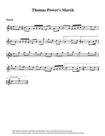 Another tune from the playing of Thomas Power from Doonbeg in County Clare. On this track, I am joined by Kevin McElroy on bodhr&aacute;n and Nicole Rabata on flute to perform our interpretation of the march.