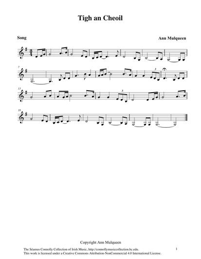 My good friend Ann Mulqueen, one of Ireland's wonderful traditional singers, composed 'Tigh an Cheoil'. Tigh an Cheoil, the great pub in An Rinn in County Waterford, should be on everyone's list of places to visit when looking for a good pint, great songs, and music. Listen as Ann brings us back to her time as Bean an T&iacute; sa Tigh an Cheoil. Beautiful words, beautiful singing by the author. This track appears on her CD, <em>Mo Ghr&aacute;sa Thall na D&eacute;ise</em>.