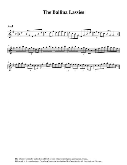 I can picture Jimmy Noonan with his eyes closed and his shoulder going up and down as he plays this tune with accordionist Dan Gurney. When Jimmy moves like this playing his flute, it is a visible sign that he is 'in the groove', giving the music the swing that is such a part of his playing. Listen as these wonderful musicians give 'The Ballina Lassies' that lilt and swing that was associated with the older musicians. One can hear that happy lift in the music of master fiddle player Paddy Killoran, from whose recording Dan and Jimmy learned this tune.