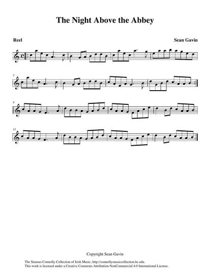A tune composed by Sean Gavin when he was nineteen years old. The tune is in honour of good musical times that were had at the famed Abbey Pub in Chicago, a traditional music hub for many years. Sean plays his creation on flute (he is a multi-talented musician), joined by Brian Miller on the guitar.