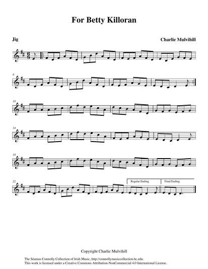 Another composition of accordionist and concertina player Charlie Mulvihill from New York. It is played on this track by Charlie and his children Tommy on fiddle, and Geraldine on piano. It is another of the tunes on the tape that Mr. Mulvihill made for Mrs. Betty Killoran, wife of Sligo fiddle player Paddy Killoran. Hopefully, some day in the not too distant future, we will see and hear a CD recording of more of the music of Mr. Mulvihill, this great tunesmith.