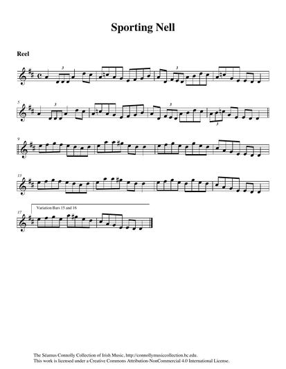 A fine version of 'Sporting Nell', played here for us by one of my favourite young fiddle players, the talented Tina Lech from Boston. I first heard this reel in Chicago in 1972 played by another of my favourite fiddle players, the great Johnny McGreevy.