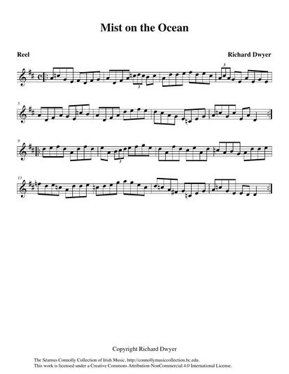 This reel comes to us by kind permission of my good friend Richard 'Richie' Dwyer, its composer. It is taken from his CD <em>In a Creative Mood</em>, which he recorded in his native West Cork looking out to sea and the mist on the ocean. Richie is again joined by Miche&aacute;l O'Rourke on piano.