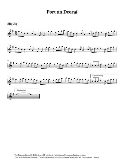 This lovely and unusual slip jig is played here by Geraldine Cotter. It may also be found in her collection of fifty traditional Irish tunes called <em>Rogha, Geraldine Cotter's Choice</em>.