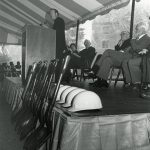 Father Monan speaking at a ceremony