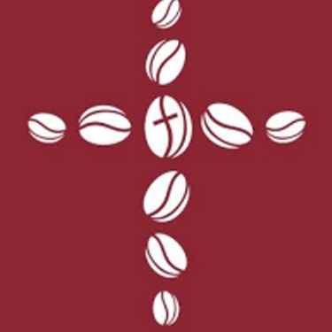 Illustration of coffee beans forming a cross