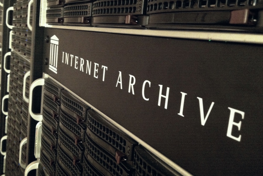 Server computers with the Internet Archive logo