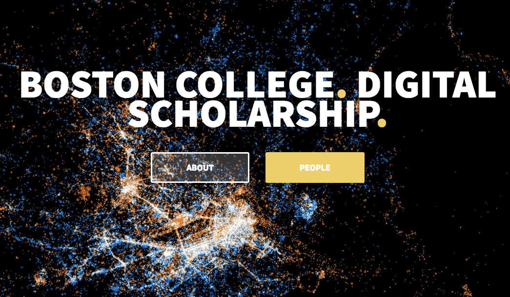 Screenshot of the new Digital Scholarship site