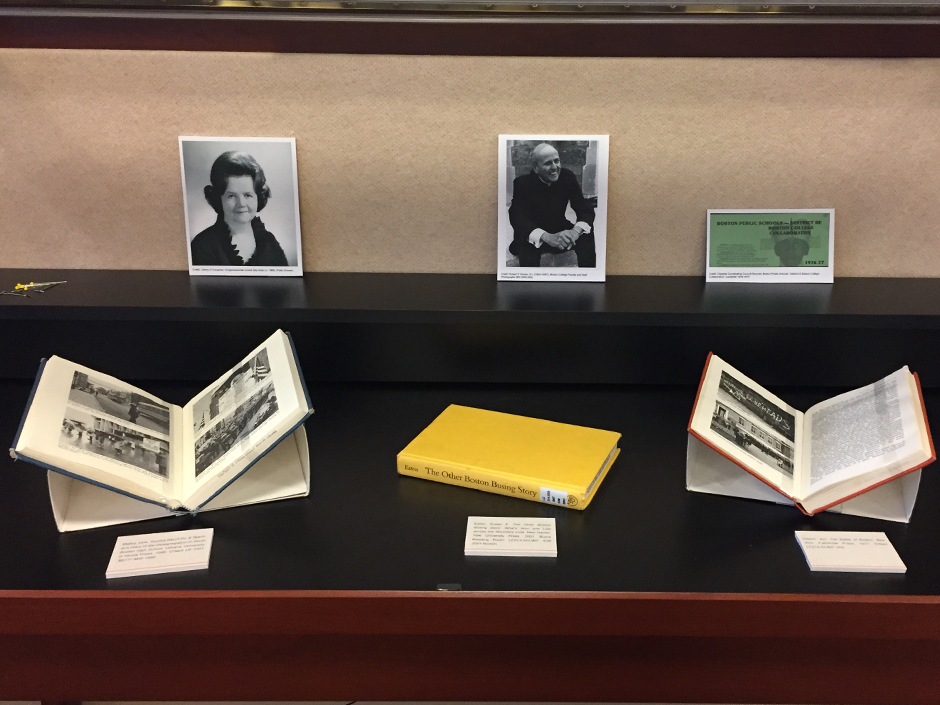 books are placed carefully in a display case