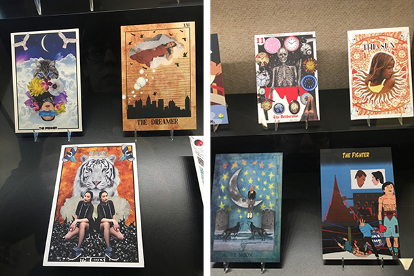 Tarot cards created by Jane Cassidy's Digital Art class