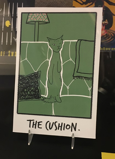 One of the tarot cards on display in the O'Neill Reading Room