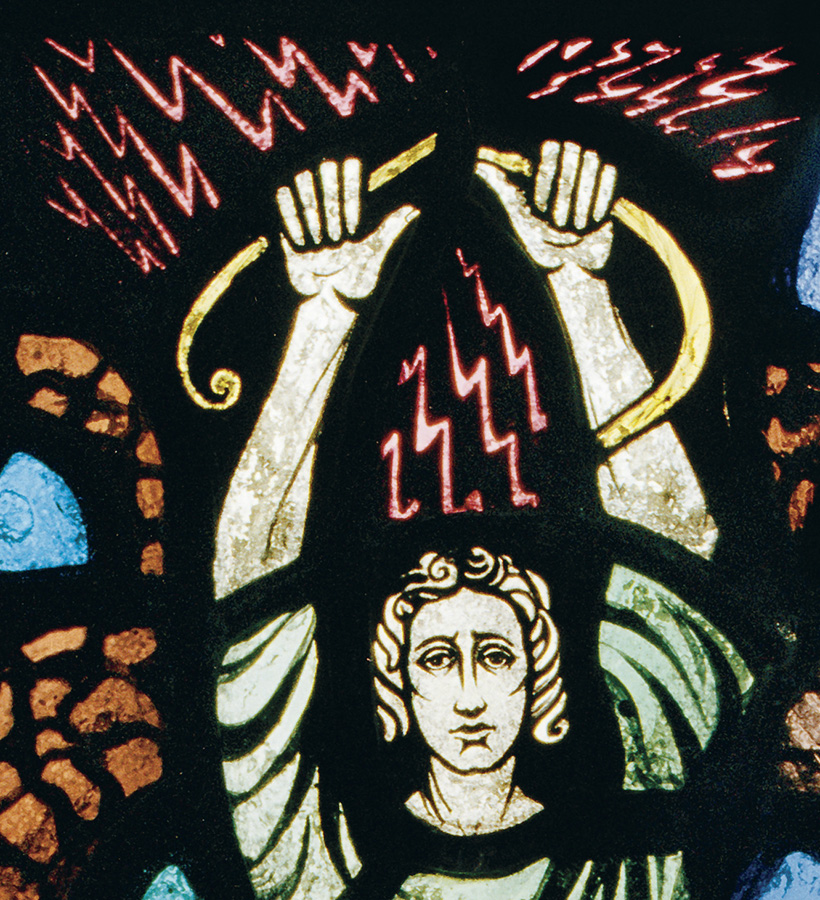 A stained glass detail