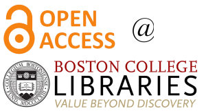 Orange open access logo and Boston College Libraries logo with the BC Seal
