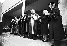 O'Neill Library dedication, October 14, 1984