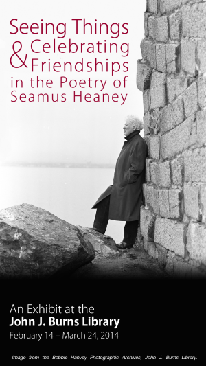 Photo of Seamus Heaney by the sea